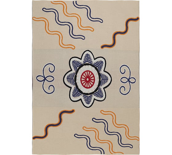 Плед Tkano из хлопка по мотивам эвенских орнаментов из коллекции Cultural Heritage, 130x180 см TK23-TH0009