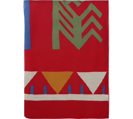 Плед Tkano из хлопка по мотивам чувашских орнаментов из коллекции Cultural Heritage, 130x180 см TK23-TH0012