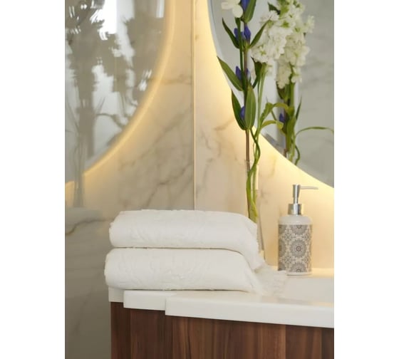 Полотенце Arya Home Arya Isabel Soft с бахромой, 50x90 см, Экрю 8680943040787