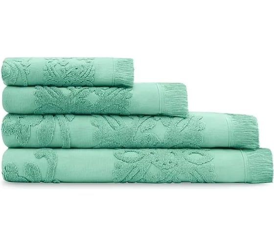 Полотенце Arya Home Arya Isabel Soft с бахромой, 50x90 см, Аква 8680943040848