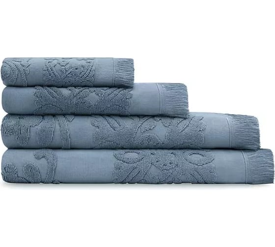 Полотенце Arya Home Arya Isabel Soft с бахромой, 50x90 см, Голубой 8680943040862