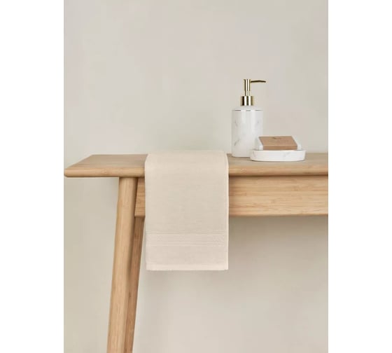 Полотенце Arya Home Arya Miranda Soft однотонное, 30x50 см, Экрю 8680943039194