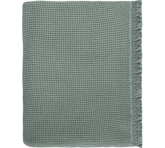 Покрывало вафельное Tkano из хлопка цвета шалфея из коллекции Essential, 230x250 см TK24-BS0004
