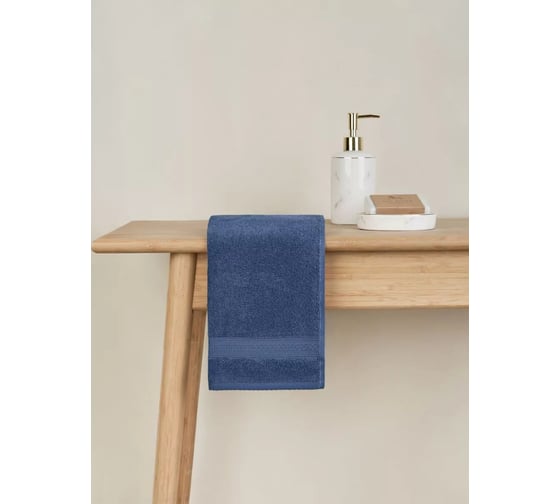 Полотенце Arya Home Arya Miranda Soft однотонное, 30x50 см, Темно-Синий 8680943039316