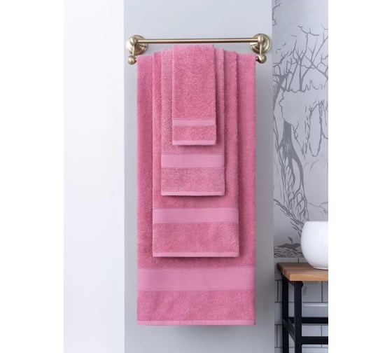 Полотенце Arya Home Arya Miranda Soft однотонное, 50x90 см, Сухая Роза 8680943039378 1