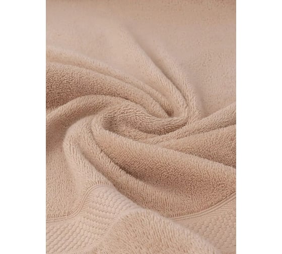Полотенце Arya Home Arya Miranda Soft однотонное, 70x140 см, Бежевый 8680943039507