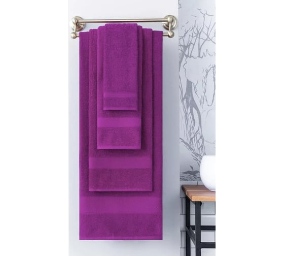 Полотенце Arya Home Arya Miranda Soft однотонное, 70x140 см, Фуксия 8680943090089