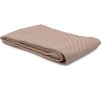 Покрывало Tkano из хлопка бежевого цвета с вафельным рисунком из коллекции Ethnic, 180x250 см TK19-BS0013