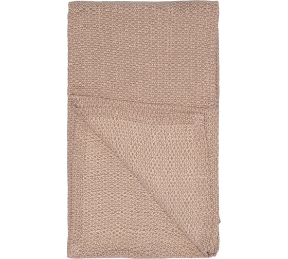Покрывало Tkano из хлопка бежевого цвета с вафельным рисунком из коллекции Ethnic, 180x250 см TK19-BS0013