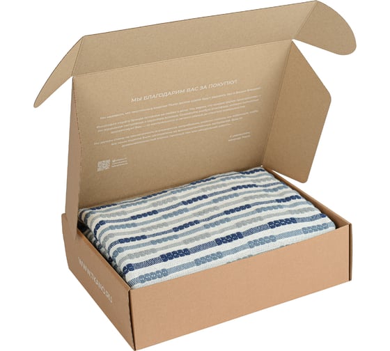 Покрывало Tkano из хлопка в полоску из коллекции Ethnic, 230x250 см TK18-BS0002