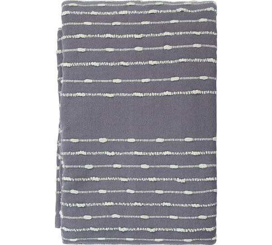 Покрывало Tkano из хлопка серого цвета с декоративной строчкой из коллекции Ethnic, 230x250 см TK19-BS0010