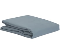 Простыня Tkano из сатина джинсово-синего цвета с брашинг-эффектом из коллекции Essential, 240x270 см TK23-SH0002