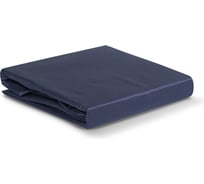 Простыня Tkano из сатина темно-синего цвета из коллекции Essential, 240x270 см TK19-SH0003