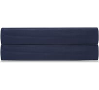 Простыня Tkano на резинке из сатина темно-синего цвета из коллекции Essential, 160x200x30 см TK19-FS0021