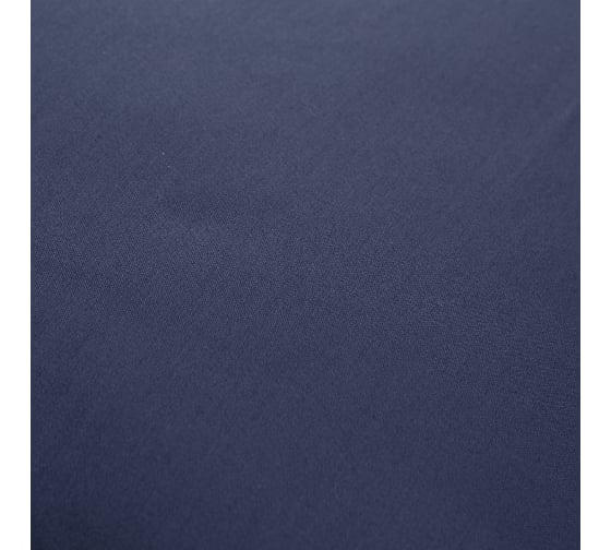 Простыня Tkano на резинке из сатина темно-синего цвета из коллекции Essential, 160x200x30 см TK19-FS0021