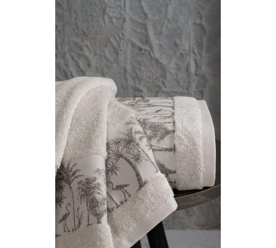 Полотенце Arya Home Arya Palm бамбуковое, 50x90 см, Пудра 8680943232960