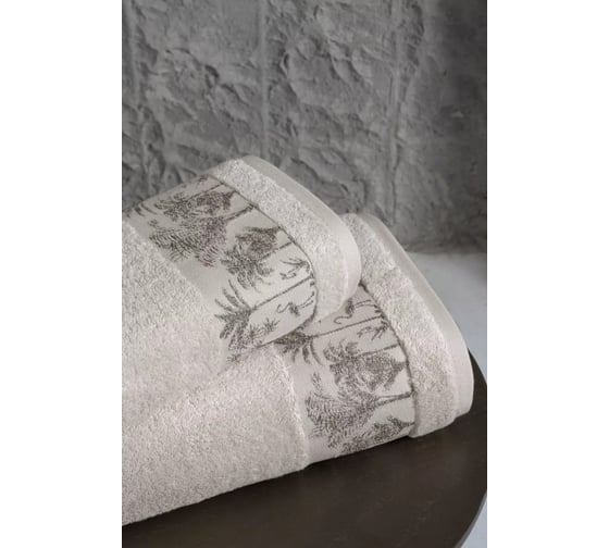 Полотенце Arya Home Arya Palm бамбуковое, 50x90 см, Пудра 8680943232960