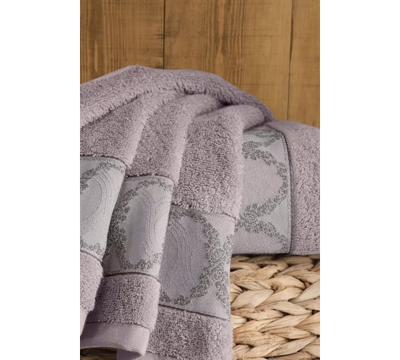 Полотенце Arya Home Arya Rita бамбуковое, 50x90 см, Сухая роза 8680943233080