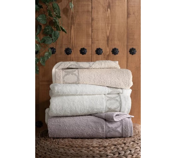 Полотенце Arya Home Arya Rita бамбуковое, 50x90 см, Сухая роза 8680943233080
