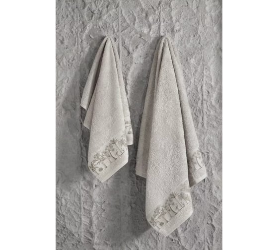 Полотенце Arya Home Arya Palm бамбуковое, 70x140 см, Бежевый 8680943233011 1