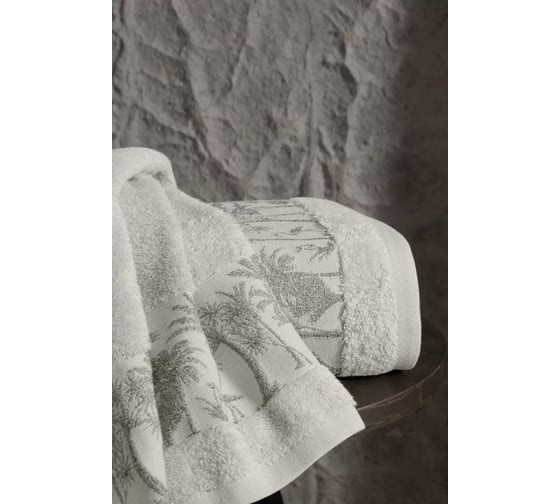 Полотенце Arya Home Arya Palm бамбуковое, 70x140 см, Камень 8680943232991