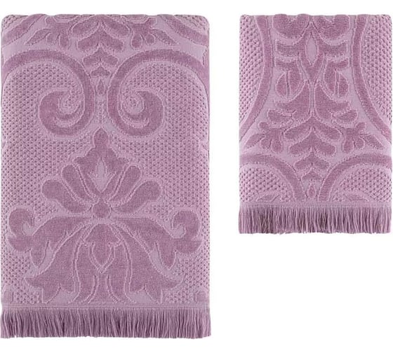 Полотенце Arya Home Arya Аmber жаккардовое, 50x90 см, Сухая роза 8680943211415