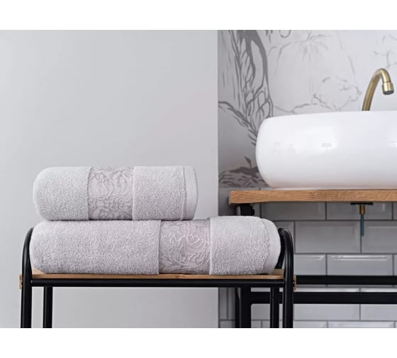 Полотенце Arya Home Arya Jewel микро коттон, 30x50 см, Серый 8680943028433