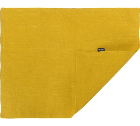 Салфетка под приборы Tkano из стираного льна горчичного цвета из коллекции Essential, 35x45 см TK22-PM0003