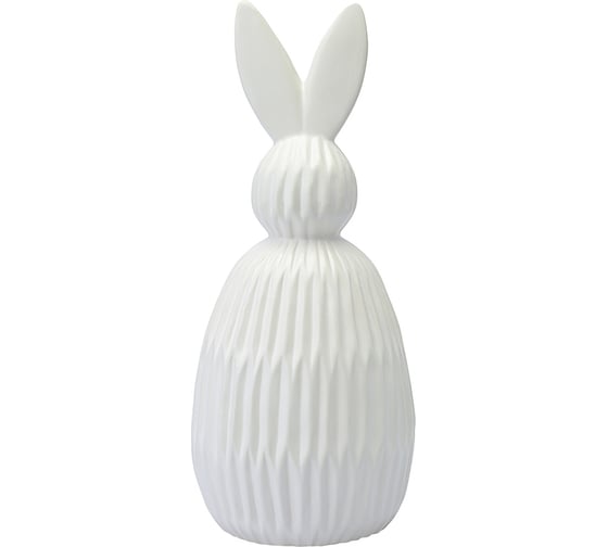 Декор из фарфора Tkano белого цвета Trendy Bunny из коллекции Essential, 12,5x12,5x30,5 см TK24-DEC-RA0003 1