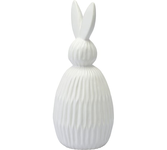 Декор из фарфора Tkano белого цвета Trendy Bunny из коллекции Essential, 12,5x12,5x30,5 см TK24-DEC-RA0003