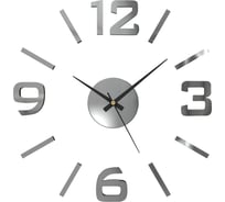 Настенные часы Kleber на клейкой ленте, 60 см, хром KLE-CL201