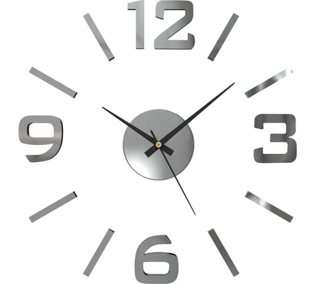 Настенные часы Kleber на клейкой ленте, 60 см, хром KLE-CL201