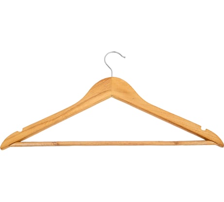 Деревянная вешалка с перекладиной Рыжий кот W2-PA с антискользящим резиновым покрытием 311367