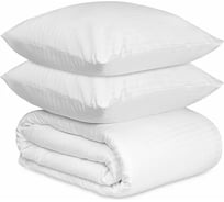 Комплект постельного белья из страйп-сатина из коллекции Essential Tkano 150x200 см TK24-DC0005