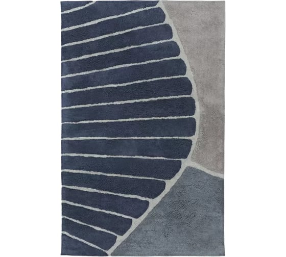 Ковер из хлопка с рисунком Tea plantation серого цвета из коллекции Terra Tkano 120x180 см TK22-DR0010 1