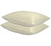 Набор из двух наволочек из сатина серо-бежевого цвета брашинг-эффектом из коллекции Essential Tkano 70x70 TK23-PC0006