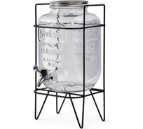 Банка с краником GLASSERIE YORKSHIRE 4 л, на металлической подставке GL003