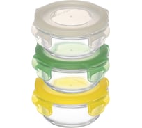 Набор контейнеров для запекания и хранения Smart Solutions круглые, с крышками, на защелках, 3 шт. SS0000129