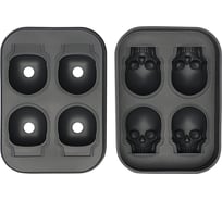 Форма для льда Smart Solutions Ice skull, графит SS0000144
