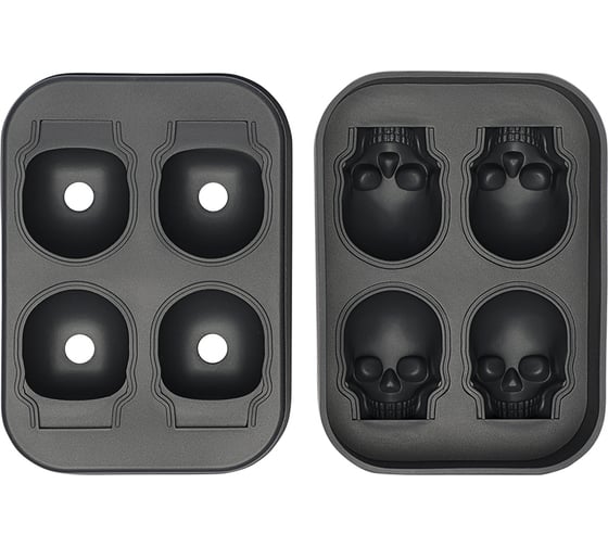 Форма для льда Smart Solutions Ice skull, графит SS0000144 1