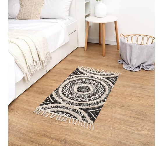 Ковер Этель Mandala 60x90 ± 3 см, 1000 г/м2, 100% хлопок 10105369