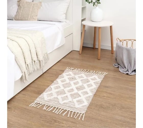 Ковер Этель Eco 50x80 ± 3 см, 1500 г/м2, 70% хлопок, 30% полиэстер 10127359