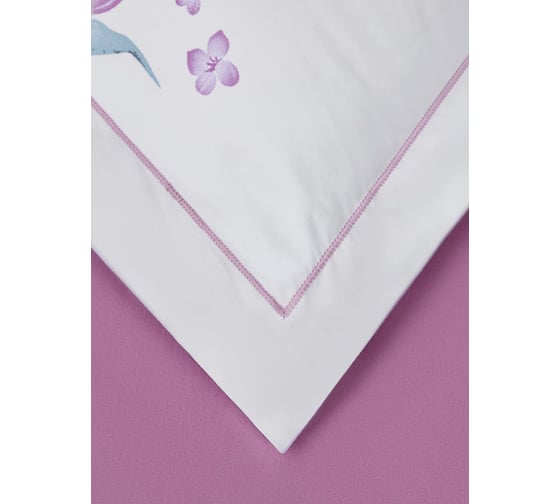Постельное белье Arya Home Arya Exclusive, 1.5-спальное, 160x220 Calantha Белый, Сиреневый 8680943210159