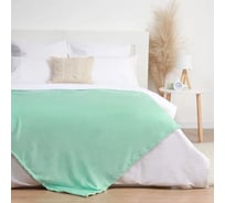 Плед Этель 175x200 см, мятный, 100% п/э 10269357