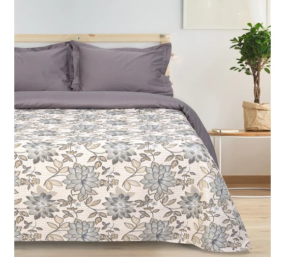 Гобеленовое покрывало Этель Роскошь серебряный, 240x200 см, 450 г/м2, 20% хлопок, 80% п/э 4616881 1