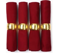 Набор салфеток с декоративными кольцами Этель Нappy 40x40 см - 4 шт., 100% хлопок 10421017