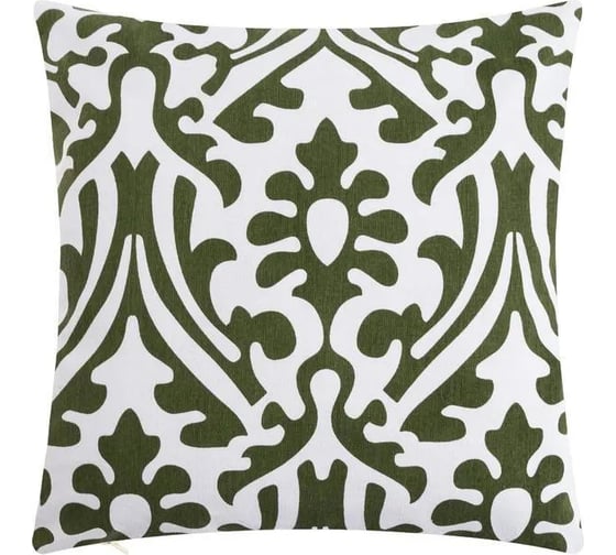 Декоративная наволочка Этель 40x40 см, Monograms green, 100% хлопок 5084365
