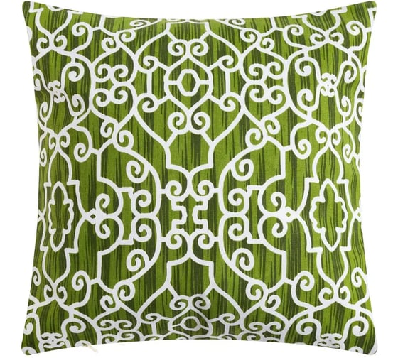 Декоративная наволочка Этель 40x40 см, Pattern green, 100% хлопок 5084361 1