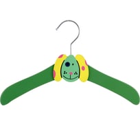Детская деревянная вешалка Рыжий кот KW-2 Собачка, зеленая 311351