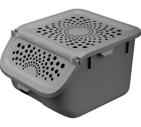 Контейнер для овощей Phibo 7,8 л, 275x240x175 мм, Серый 434293011